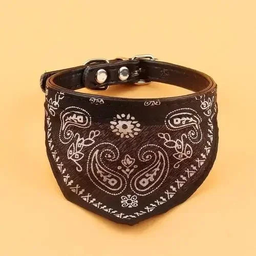 PU Leather Bandana Pet Collar