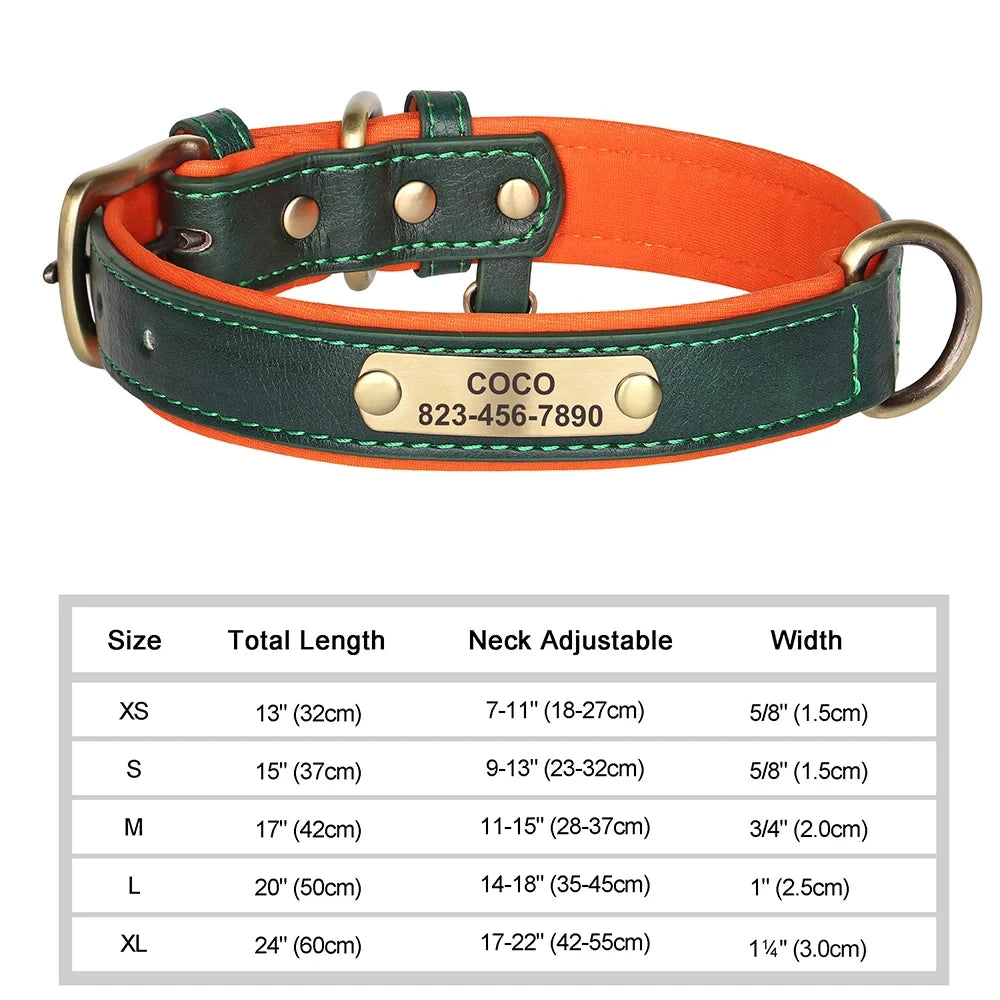 Personalized Leather ID Collar