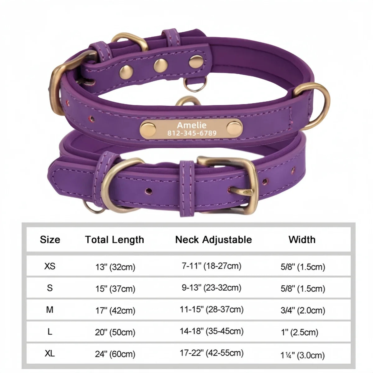 Personalized Leather ID Collar