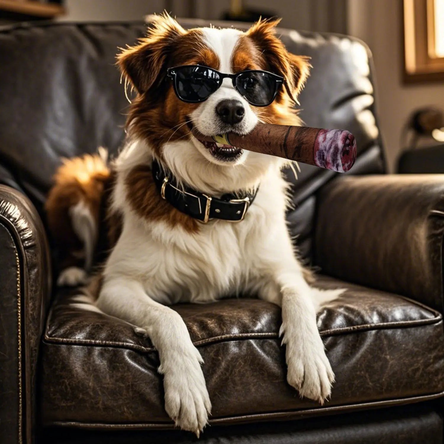 Interactive Squeaky Plush Dog Toy