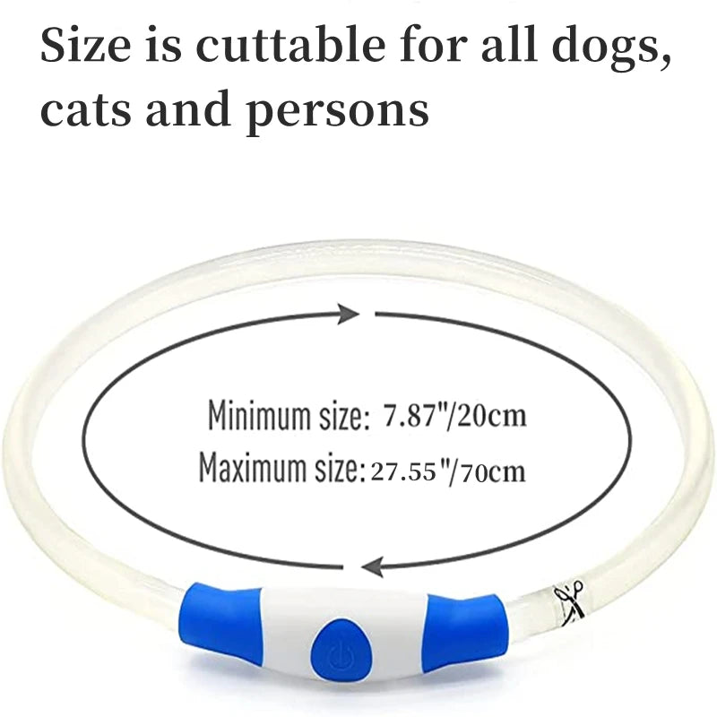 USB Glow Necklace Dog Collar