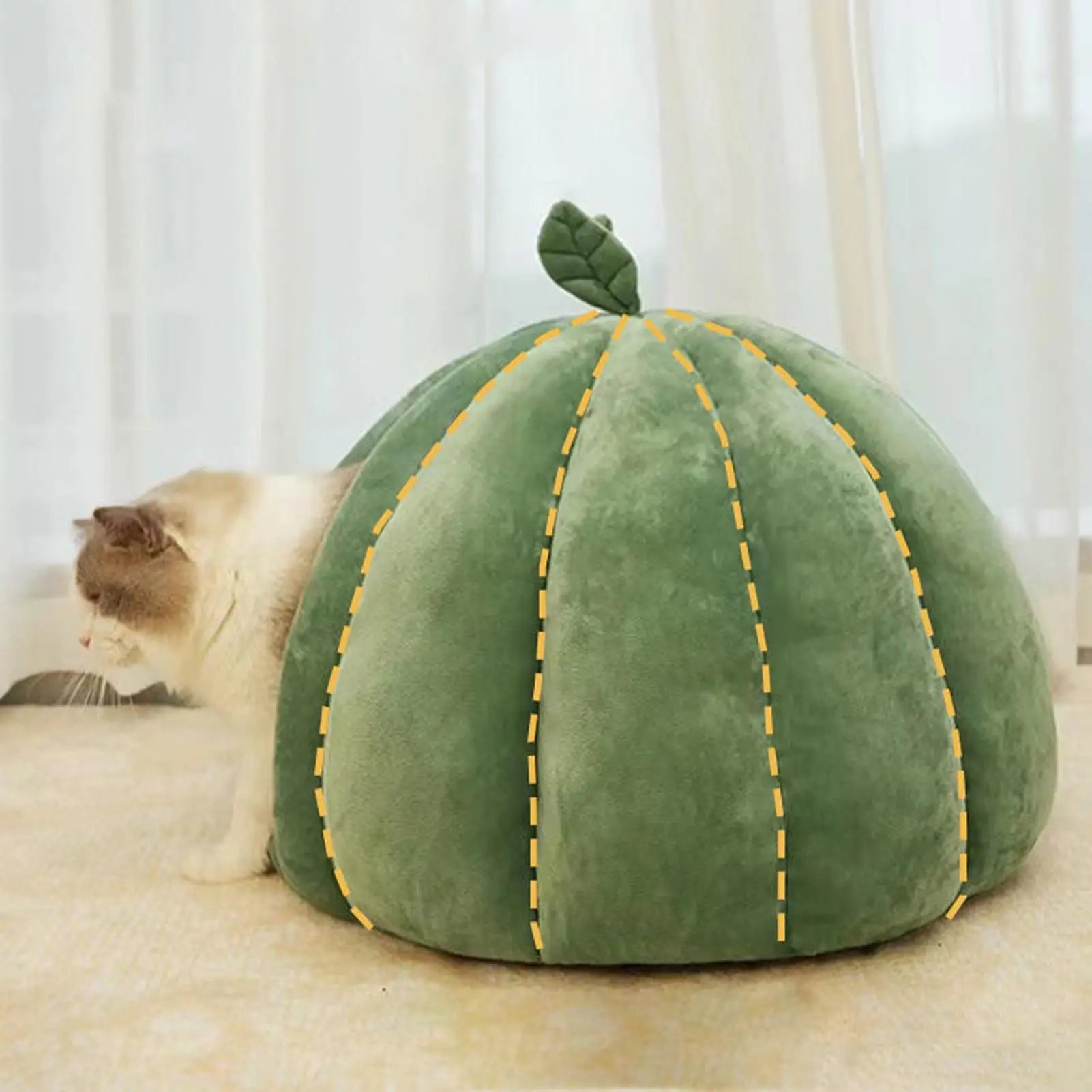 Pumpkin Cave Cat Bed