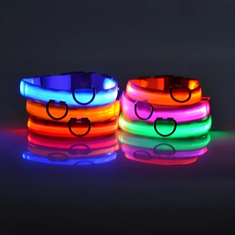 LED Glow Nylon Dog Collar