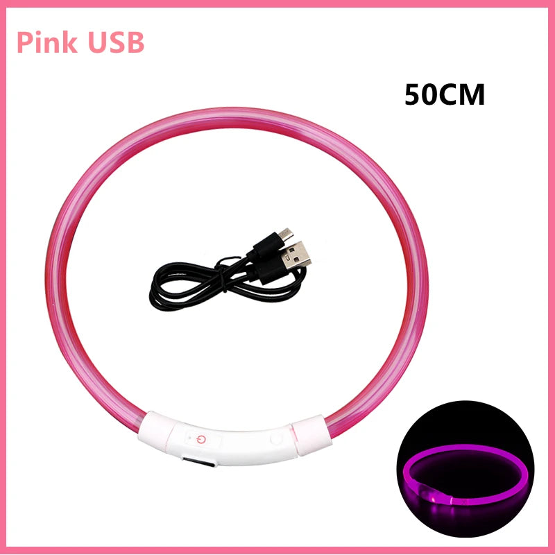 USB Rechargeable Luminous Dog Collar