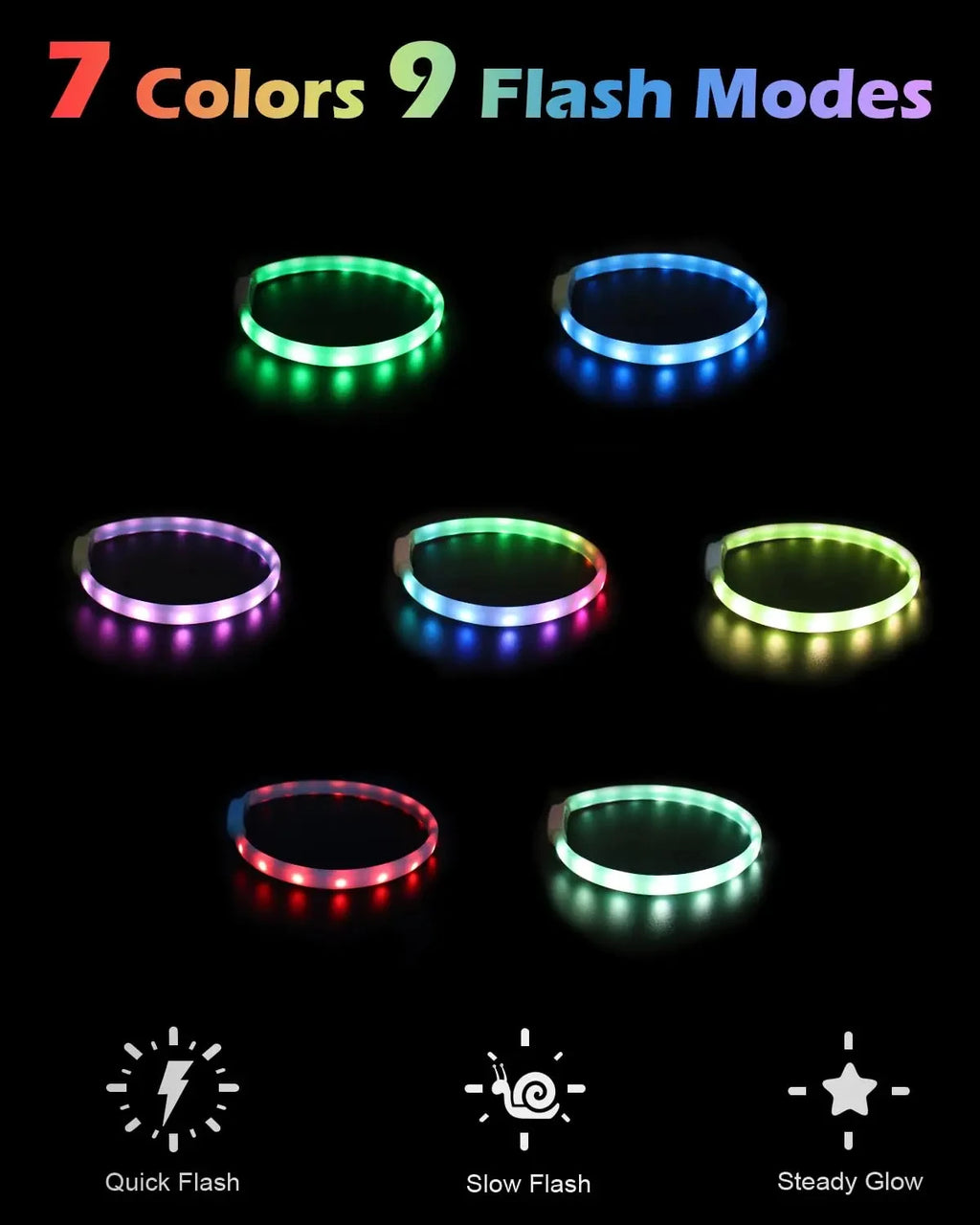 RGB Color-Changing Dog Collar