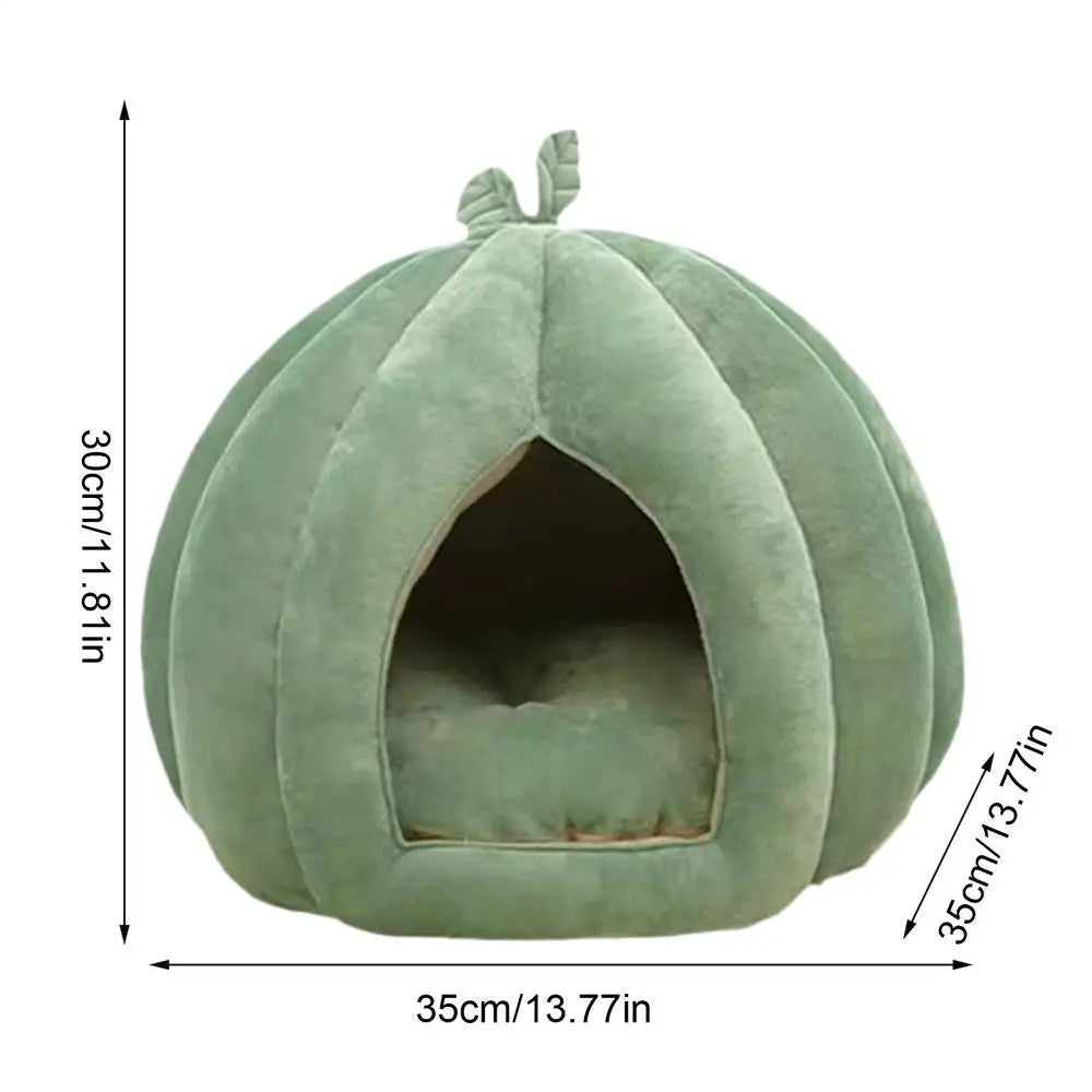 Pumpkin Cave Cat Bed