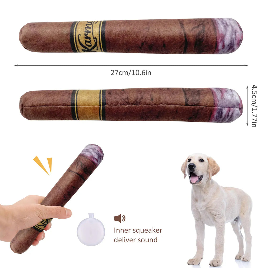 Interactive Squeaky Plush Dog Toy