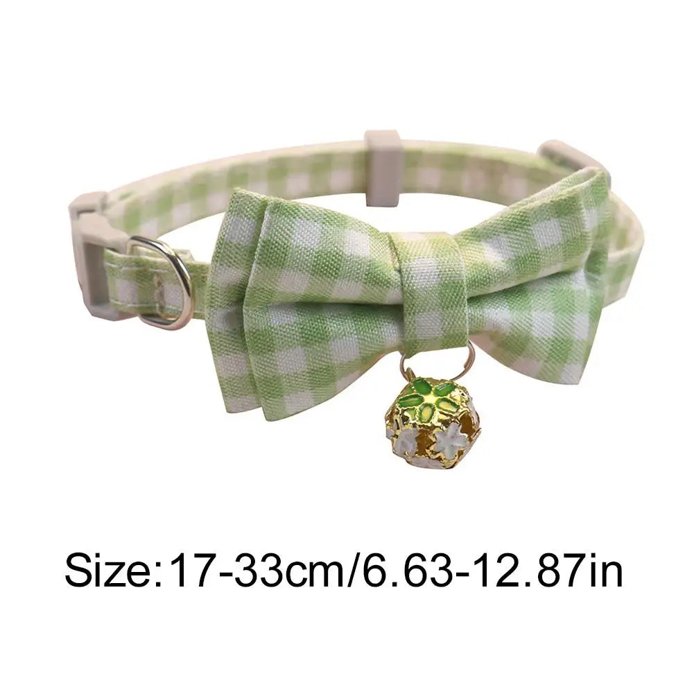Plaid Bow Tie Dog Collar