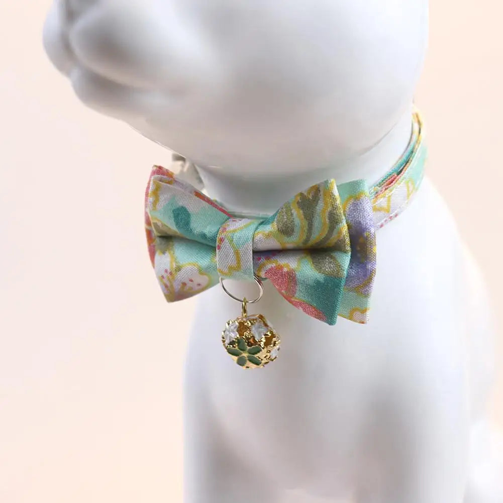 Plaid Bow Tie Dog Collar