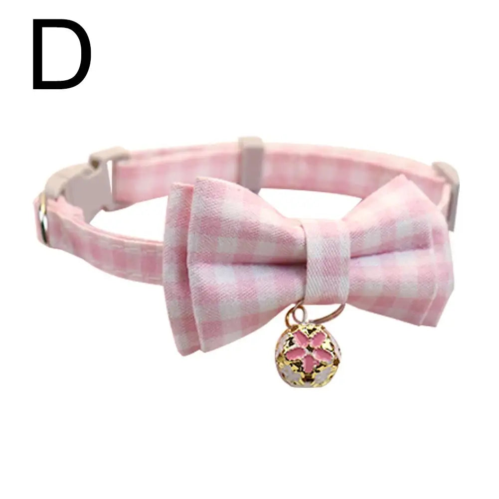 Plaid Bow Tie Dog Collar