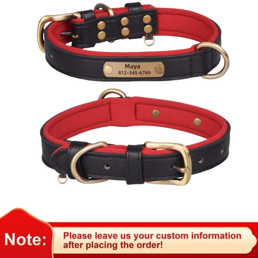 Personalized Leather ID Collar