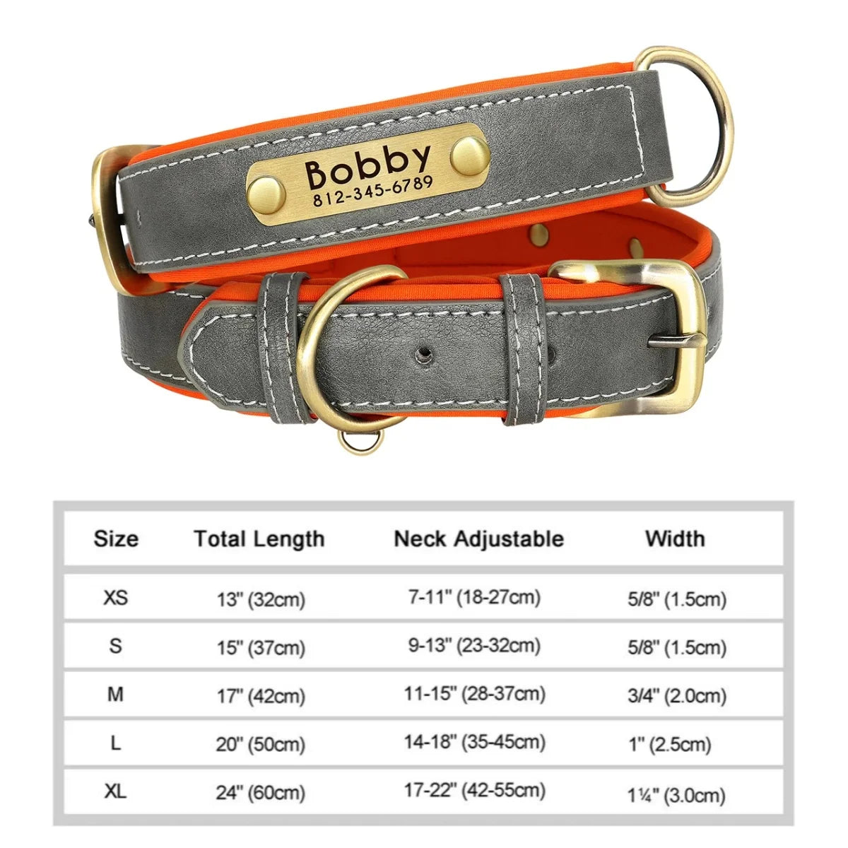 Personalized Leather ID Collar