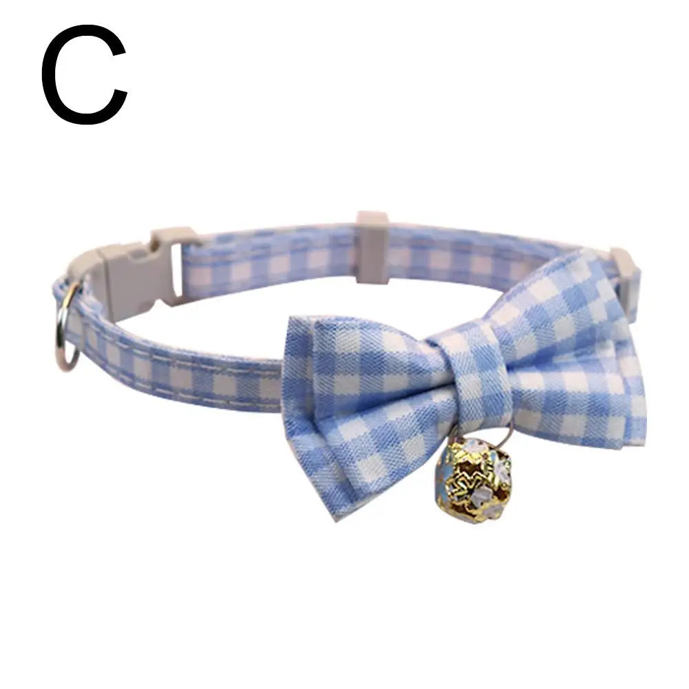Plaid Bow Tie Dog Collar