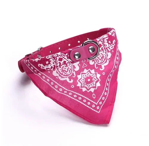 PU Leather Bandana Pet Collar