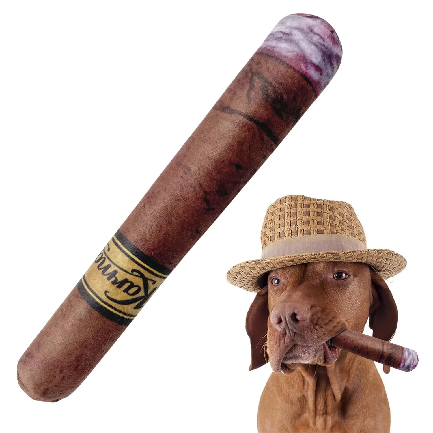 Interactive Squeaky Plush Dog Toy